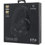 ONEODIO headphones Focus A5, ενσύρματα & ασύρματα, Hybrid ANC, 40mm, 600mAh, μαύρο