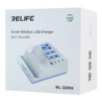 RELIFE σταθμός φόρτισης RL-309H, USB/3x USB-C/3x DC/wireless, 72W, λευκός