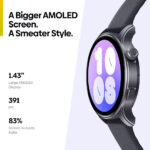 ZEBLAZE smartwatch Btalk 3 GPS, heart rate, 1.43" AMOLED, GPS, 3 ATM, γκρι