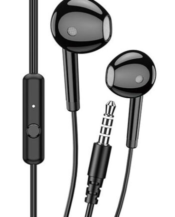 KAKUSIGA earphones με μικρόφωνο KSC-1301, 3.5mm σύνδεση, 14mm, 1.1m, μαύρα