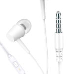 KAKUSIGA earphones με μικρόφωνο KSC-1303, 3.5mm σύνδεση, 10mm, 1.1m, λευκά
