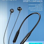 KAKUSIGA earphones KSC-1472 με μαγνήτη, Bluetooth, 10mm, 130mAh, μαύρα
