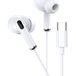 KAKUSIGA earphones με μικρόφωνο KSC-727, USB-C σύνδεση, 14.2mm, 1.2m, λευκά