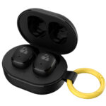 POWERTECH earphones με θήκη φόρτισης PT-1392, True Wireless, 6mm, 25/230mAh, μαύρα
