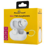 POWERTECH earphones με θήκη φόρτισης PT-1393, True Wireless, 6mm, 25/230mAh, λευκά