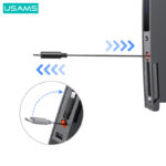 USAMS φορτιστής αυτοκινήτου US-SJ649 για Tesla(3/Y), με 2x καλώδια, USB/USB-C θύρες, 60W, γκρι
