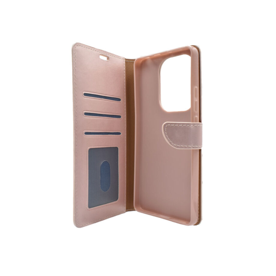 Θήκη Πορτοφόλι για Xiaomi Poco M6 Pro 4G Ροζ-Χρυσό