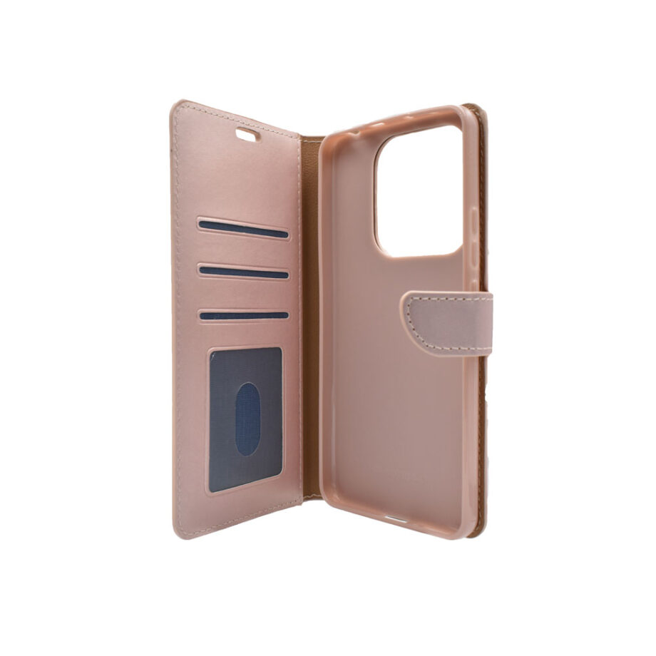 Thiki Portofoli gia Xiaomi Redmi Note 14 5G Roz-chryso