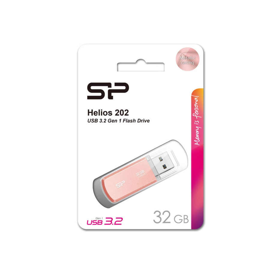 SILICON POWER USB Flash Drive Helios 202, 32GB, USB 3. 2, roz chryso