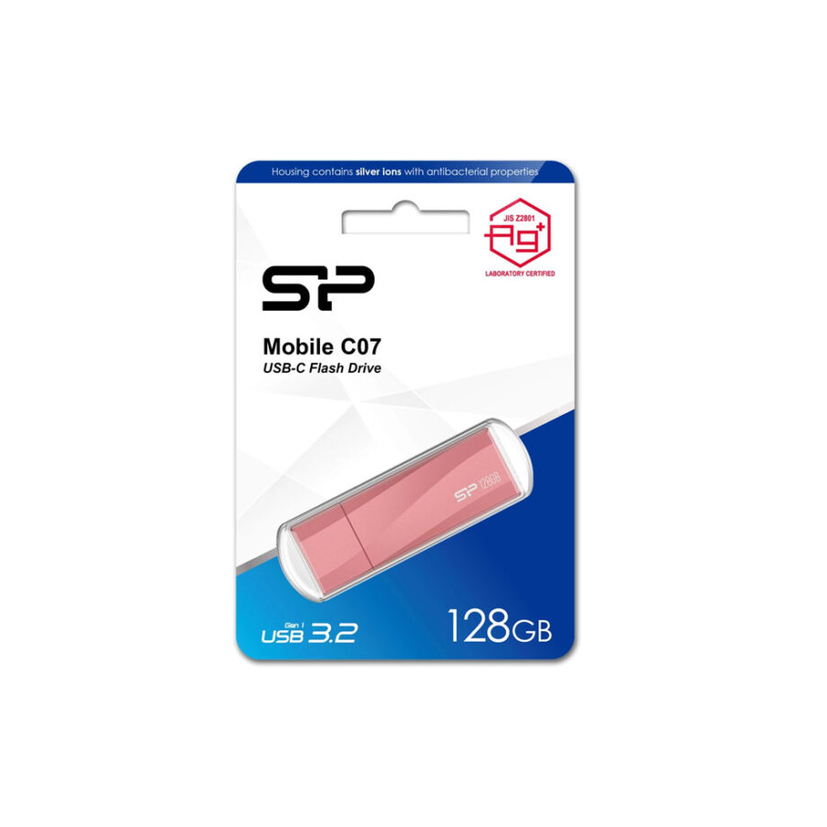 SILICON POWER USB-C Flash Drive Mobile C07, 256GB, USB 3.2, ροζ