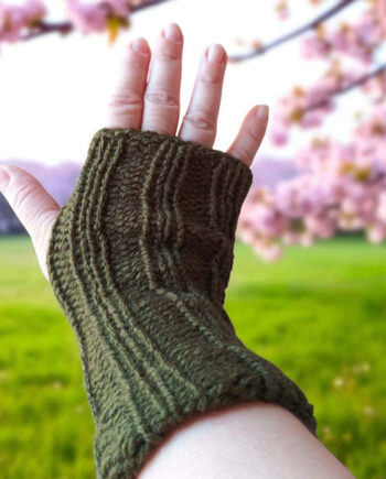 Χειροποίητα Γάντια χωρίς δάχτυλα – Χακί